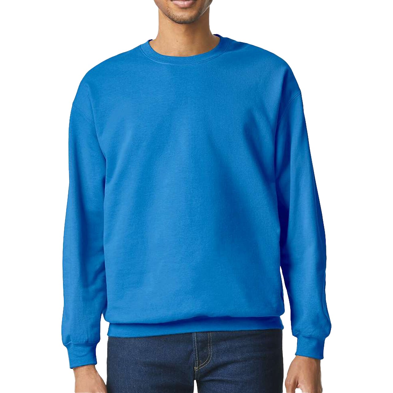 Gildan Softstyle Crewneck Sweatshirt, 80/20 Cotton Blend, Print-Ready Fleece